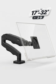 17-32 İnç Amortisörlü Monitör Kolu Tam Hareketli VESA Uyumlu Masa Kelepçeli Monitör Standı (2-9 kg) - Siyah