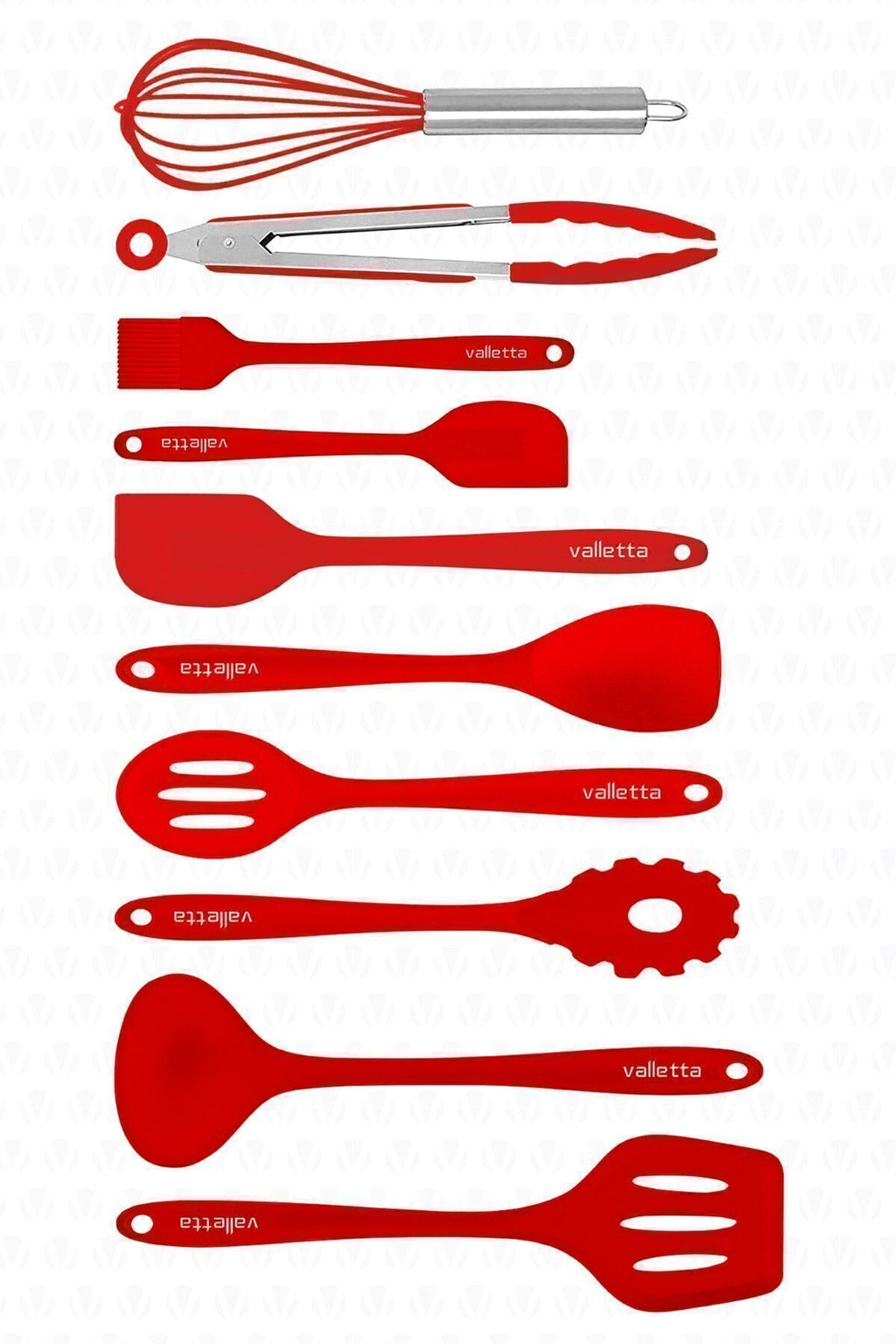 Salvatore 10 Parça Spatula Set Kırmızı