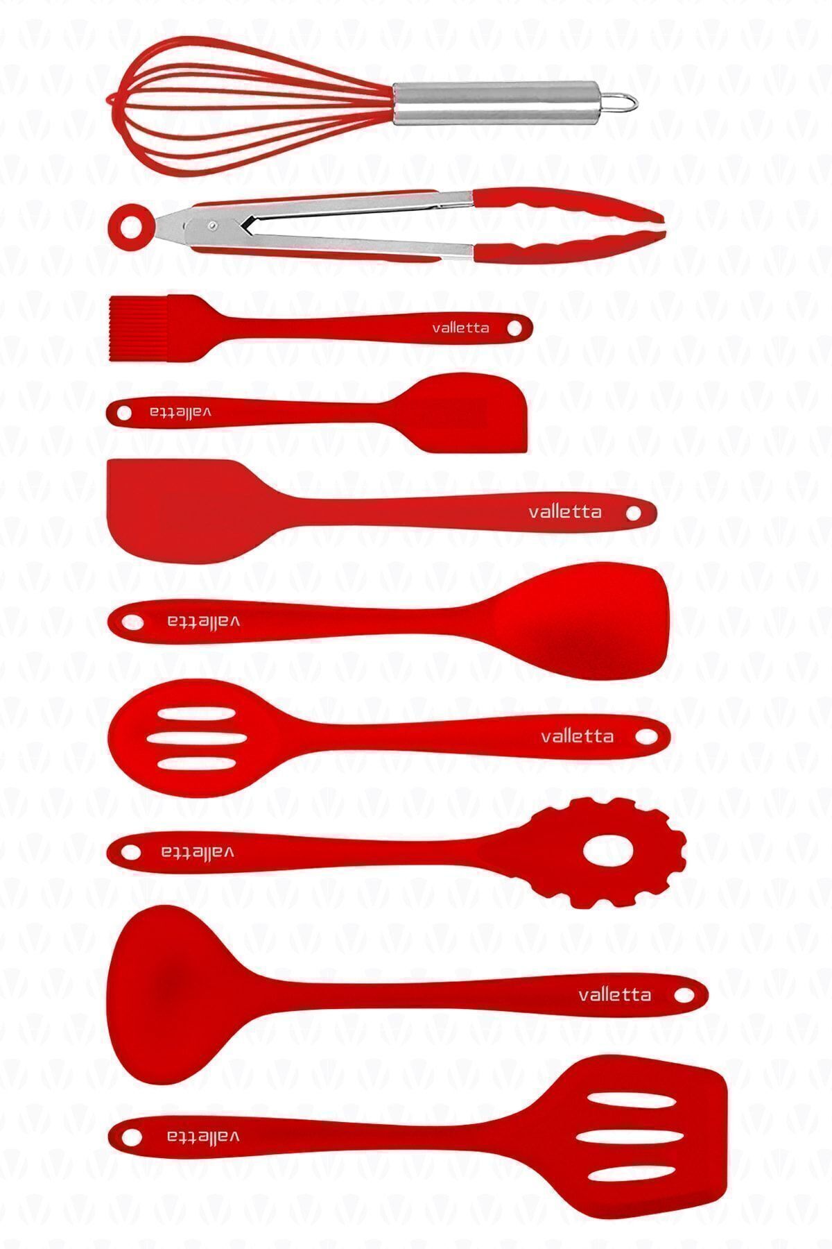 Salvatore 10 Parça Spatula Set Kırmızı