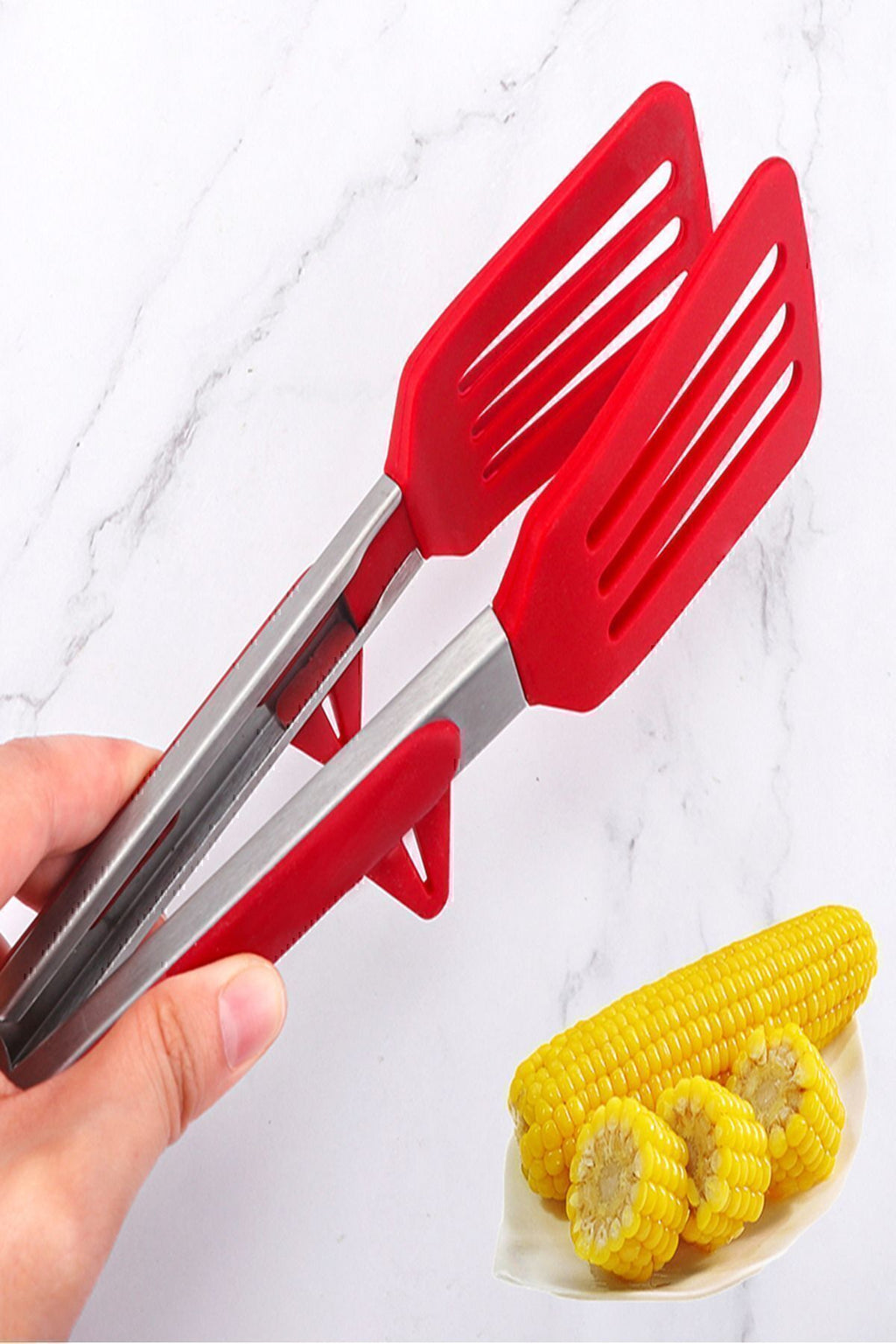 Clavis Metal Saplı Kilit Sistemli Smart Silikon Maşa Kırmızı