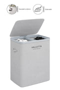 Paloma 100l Çift Bölmeli Katlanabilir Kumaş Kirli Çamaşır Sepeti Light Gray XL