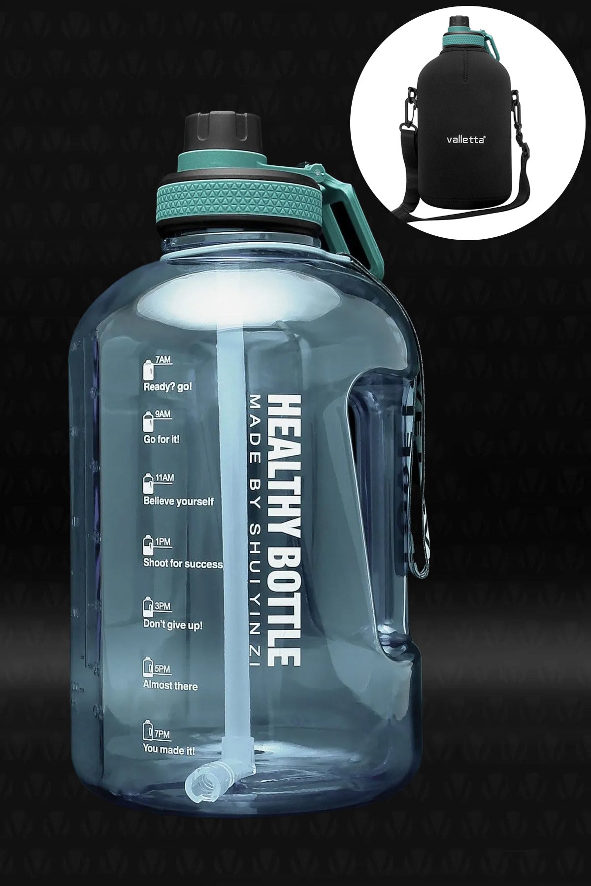 Winta Bpa Içermez Motivasyonel Su Matarası 2.5 Lt Mavi Su Matarası,su Şişesi,suluk