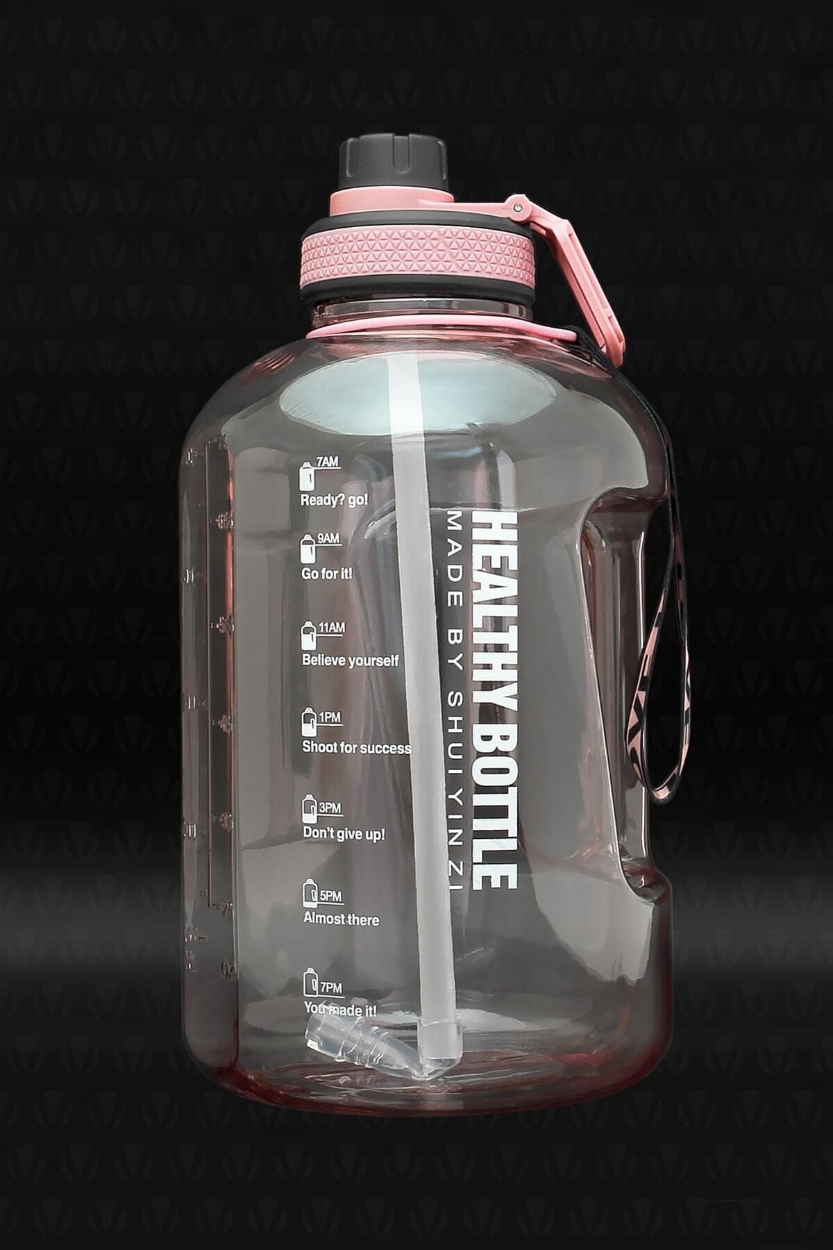 Winta Bpa Içermez Motivasyonel Su Matarası 2.5 Lt Pembe Su Matarası,su Şişesi,suluk