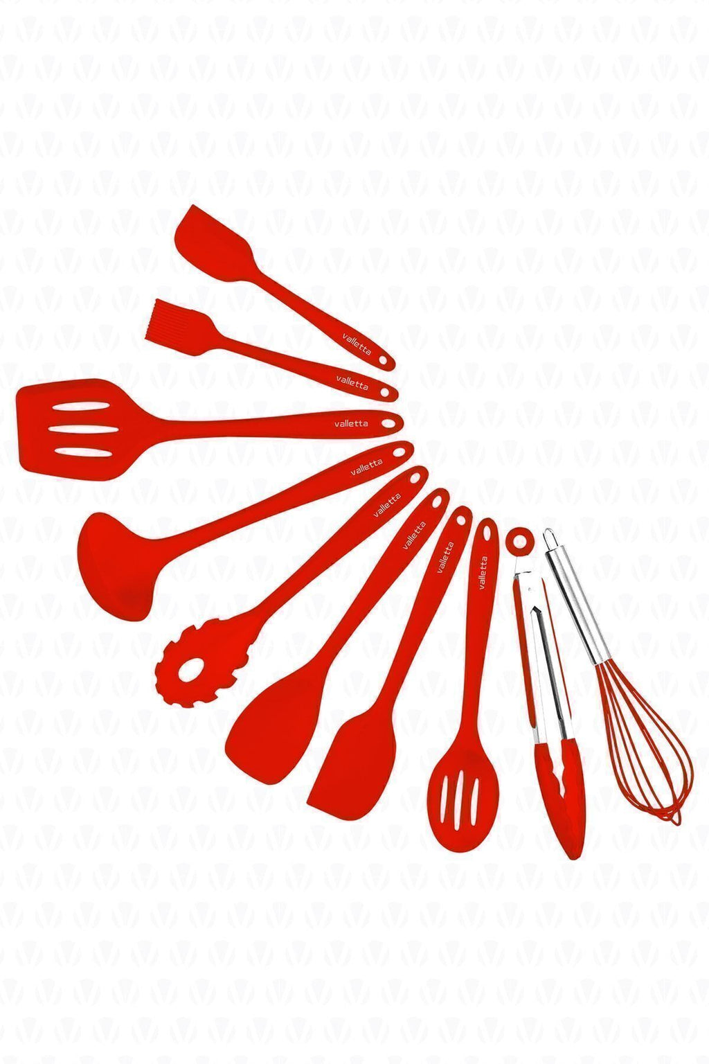 Salvatore 10 Parça Spatula Set Kırmızı