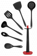 Claris Standlı 7 Parça Spatula Set Siyah