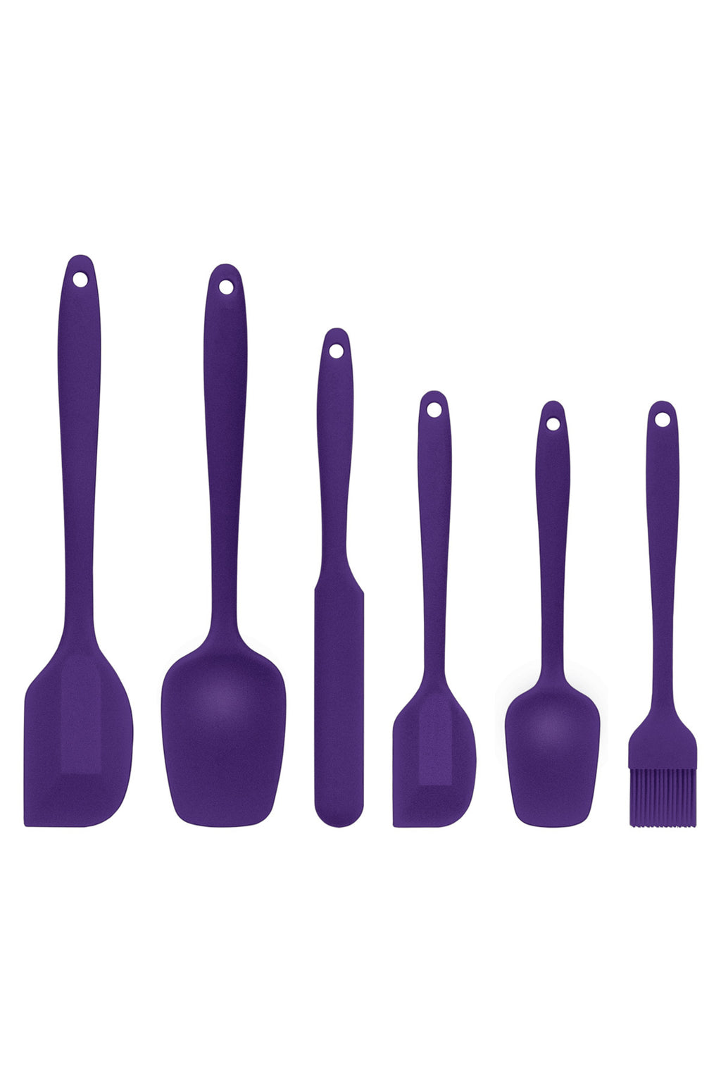 Margo Isıya Dayanıklı Yanmaz Yapışmaz Silikon Spatula Seti 6 Parça Mor