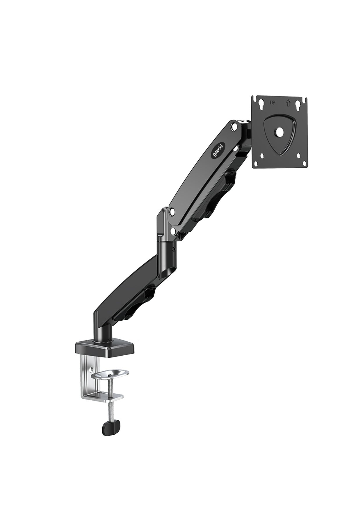 17-32 İnç Amortisörlü Monitör Kolu Tam Hareketli VESA Uyumlu Masa Kelepçeli Monitör Standı (2-9 kg) - Siyah