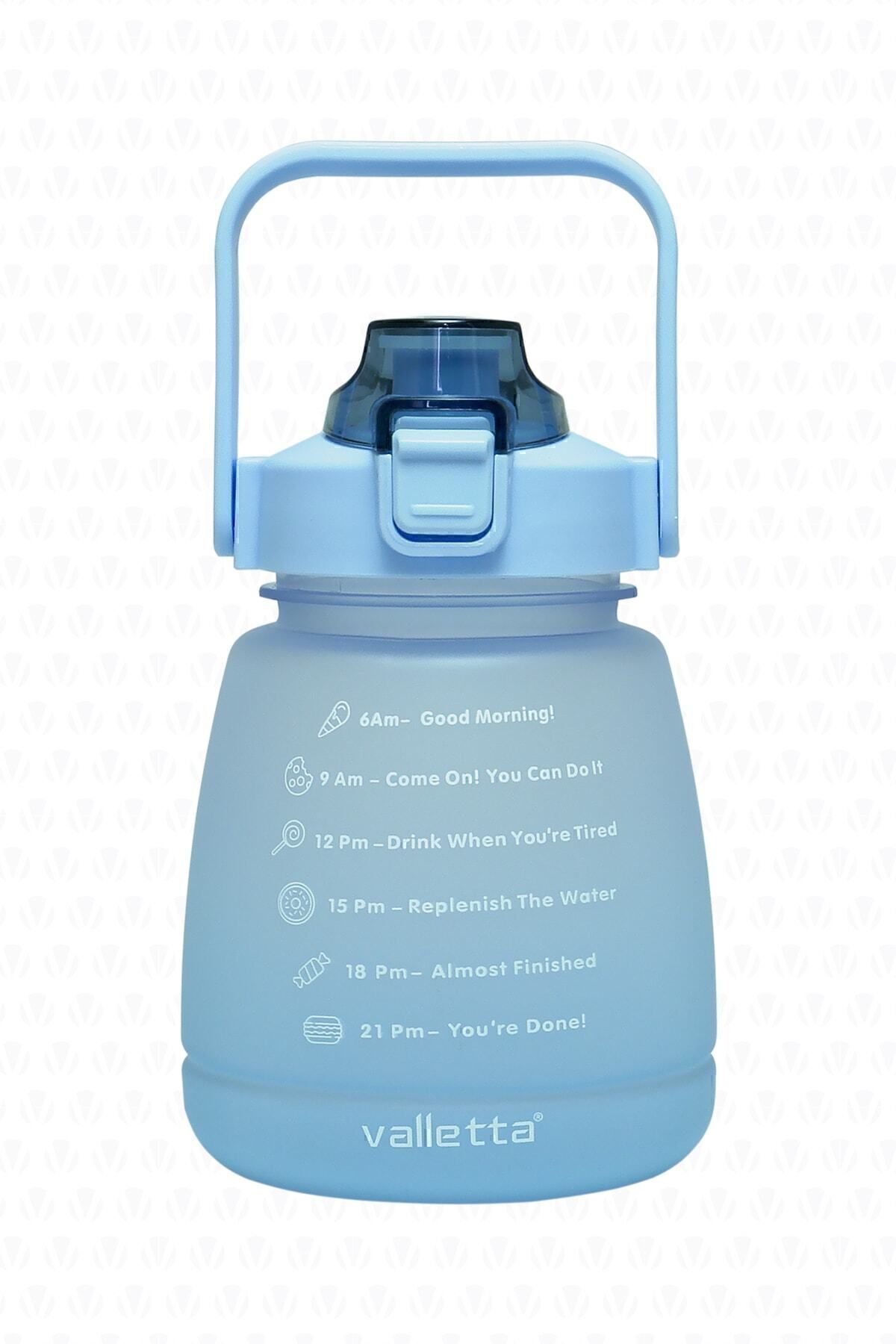 Lusca Bpa Içermez Motivasyonel Su Matarası 1,3 Lt Mavi Su Matarası,su Şişesi,suluk