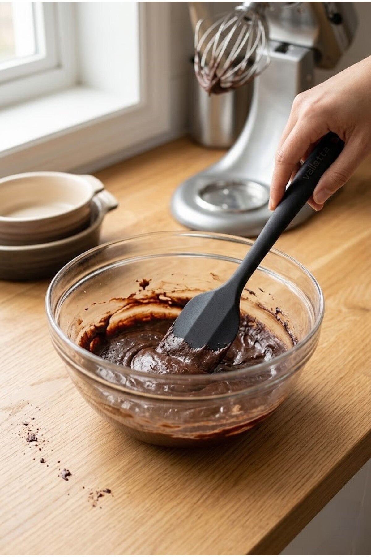 Tekli Isıya Dayanıklı Yanmaz Yapışmaz Silikon Spatula Siyah