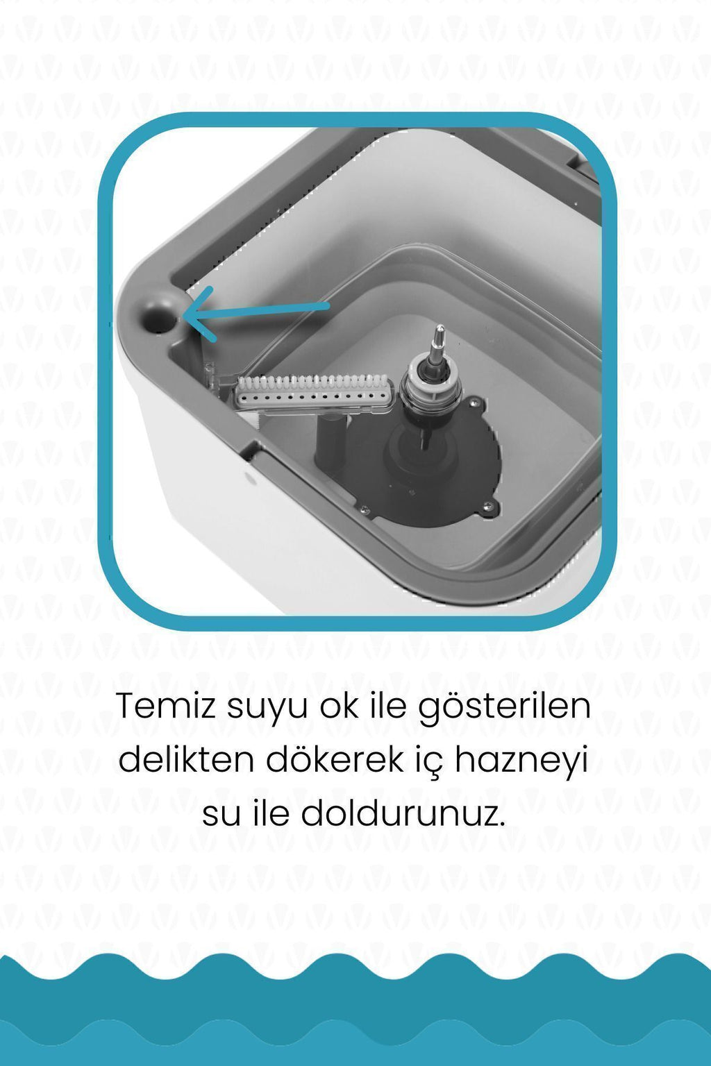 Lamonica 4 Mop Bezli Temiz Ve Kirli Suyu Ayıran Otomatik Temizlik Seti Mop Paspas