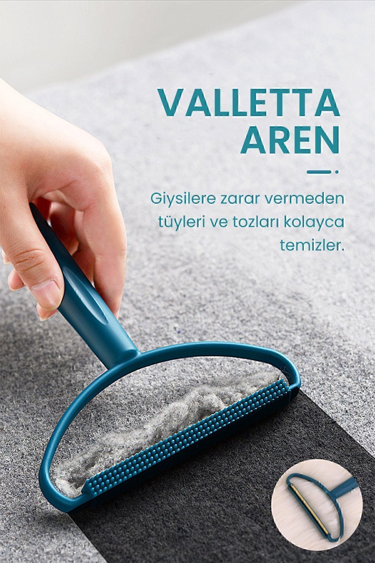 Aren Çift Taraflı Elbise Tiftik Ve Tüy Toparlayıcı Kazak Halı Plastik Kumaş Tüy Alma Yeşil