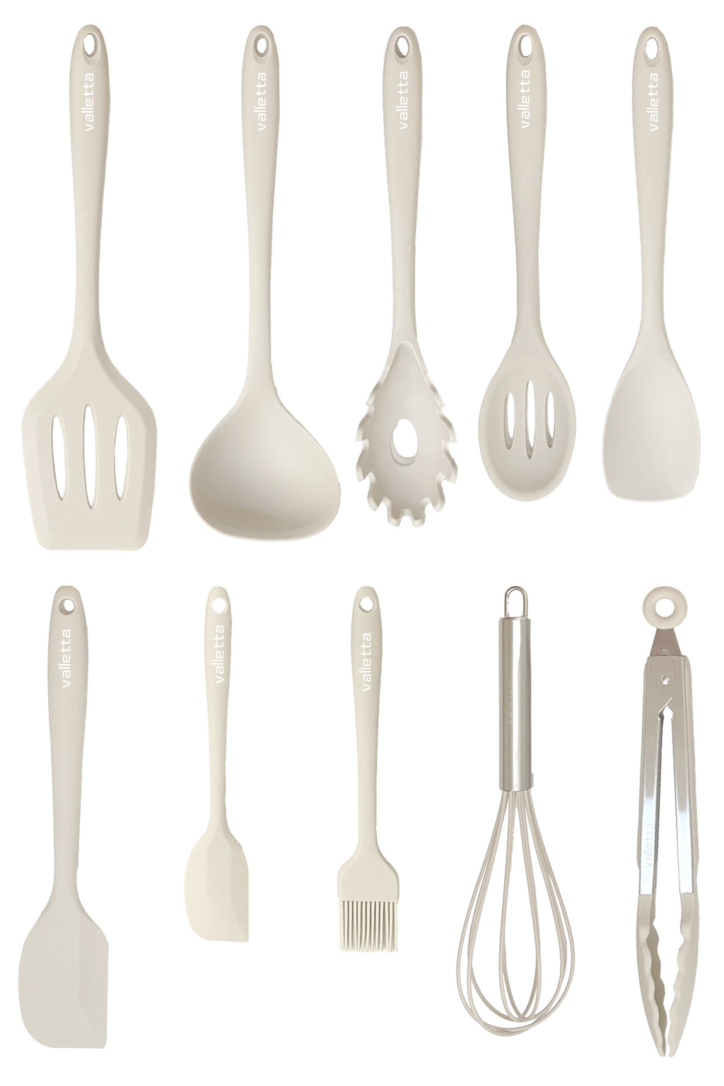 Salvatore 10 Parça Spatula Set Vanilya