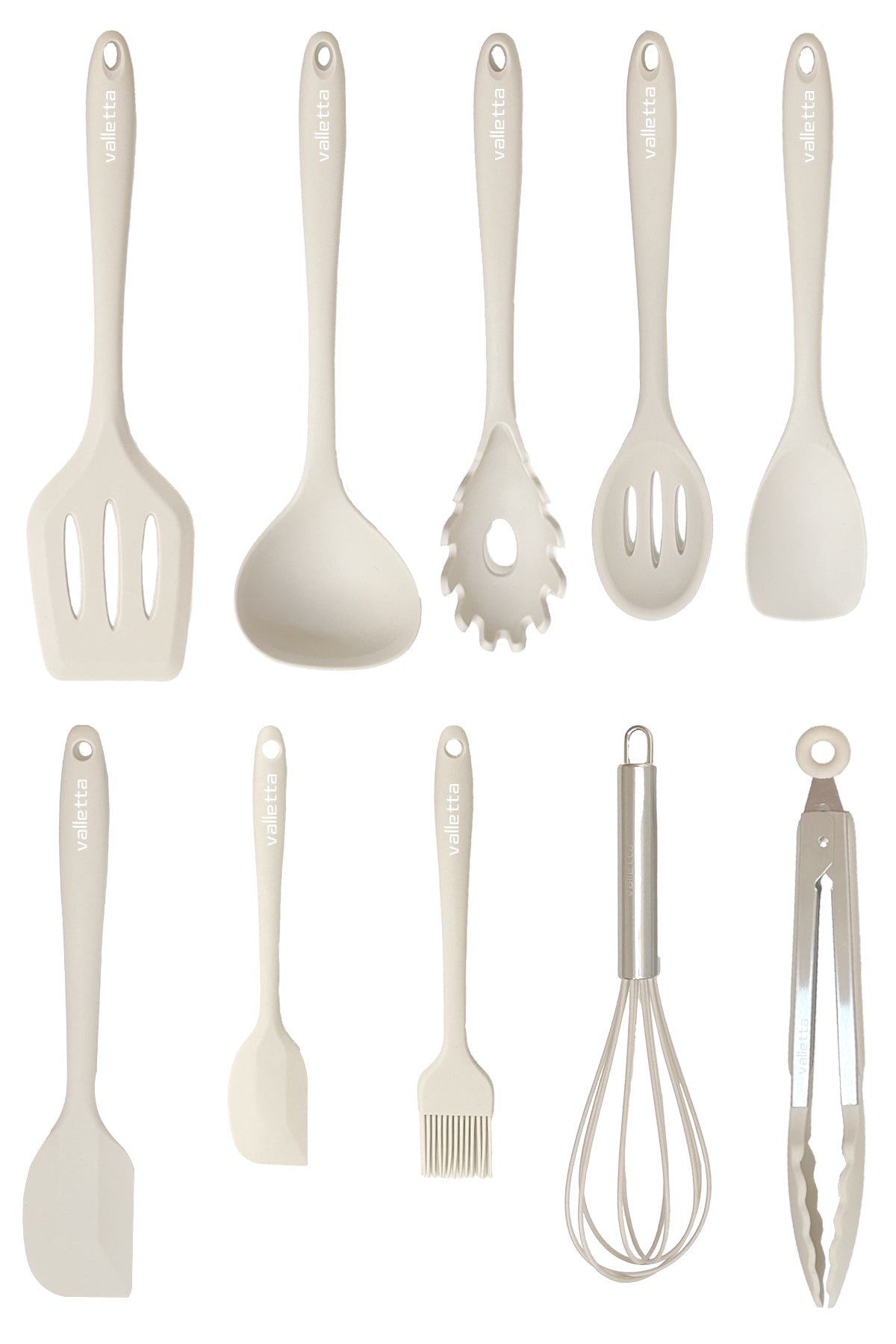 Salvatore 10 Parça Spatula Set Vanilya