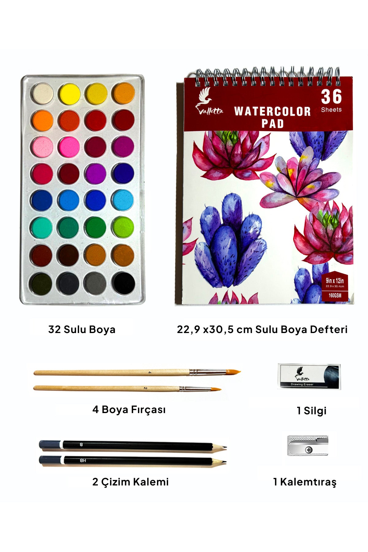 Kitami 39’lu Defterli Sulu Boya Sanat Seti