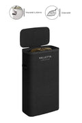 Paloma 40l Tek Yıkanabilir Bölmeli Katlanabilir Kumaş Kirli Çamaşır Sepeti Ink Black