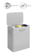 Paloma 120l Üç Yıkanabilir Bölmeli Katlanabilir Kumaş Kirli Çamaşır Sepeti Light Gray XL