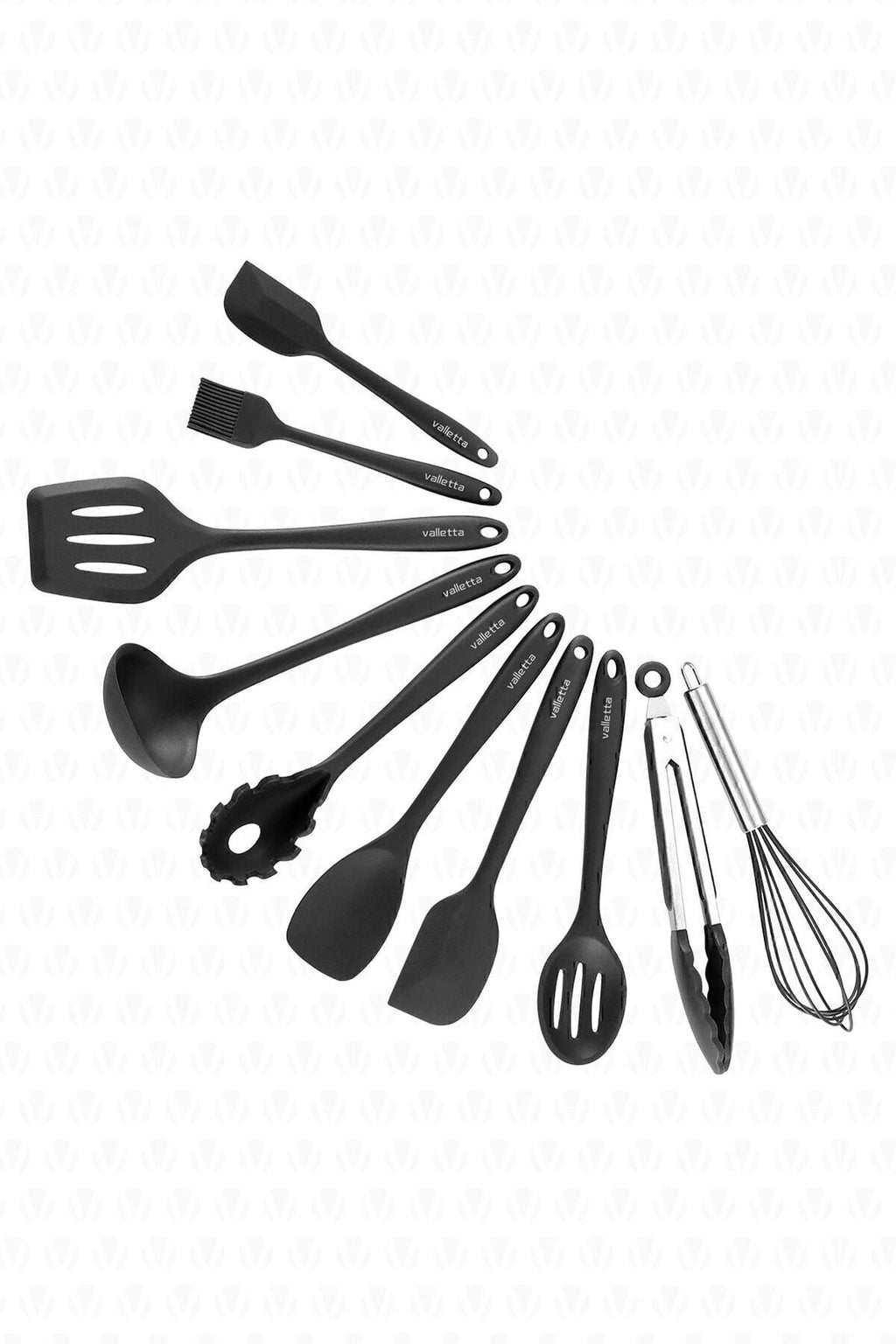 Salvatore 10 Parça Spatula Set Siyah