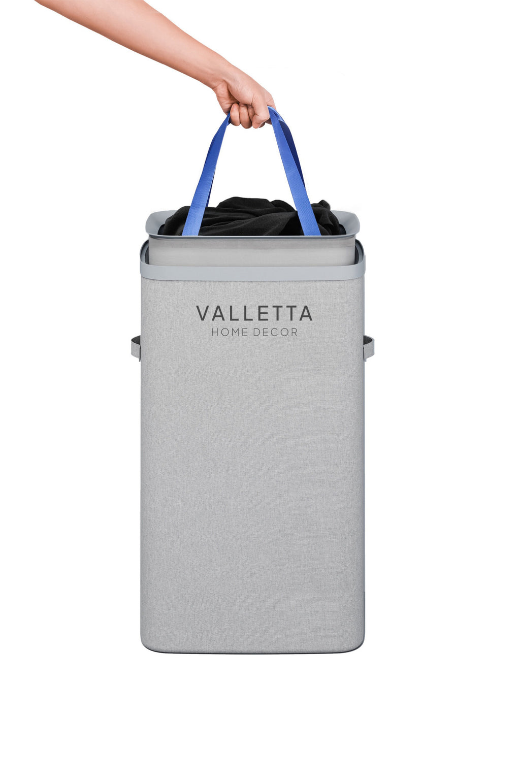 Paloma 40l Tek Yıkanabilir Bölmeli Katlanabilir Kumaş Kirli Çamaşır Sepeti Light Gray