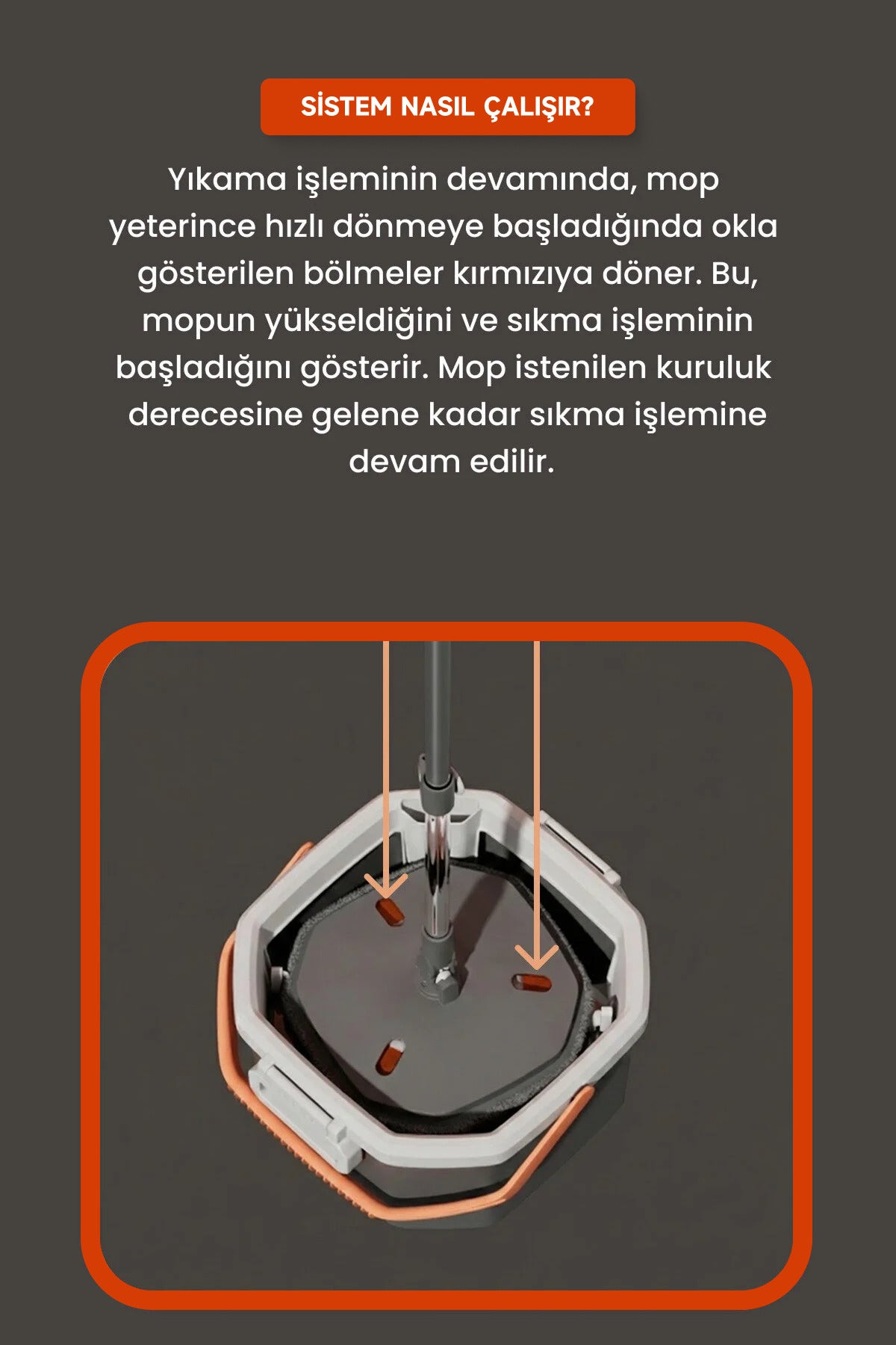 Penrose Temiz Ve Kirli Suyu Ayıran Otomatik Temizlik Seti Mop Paspas