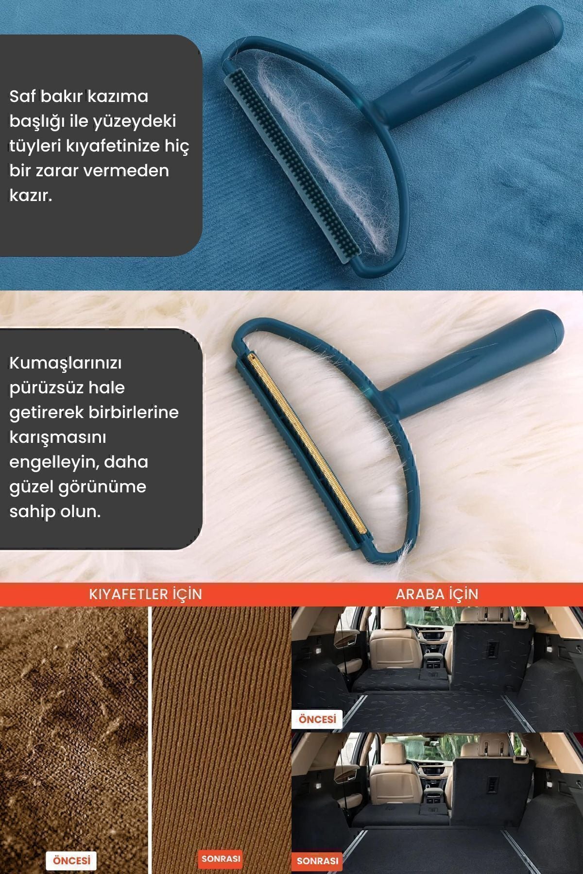 Aren Çift Taraflı Elbise Tiftik Ve Tüy Toparlayıcı Kazak Halı Plastik Kumaş Tüy Alma Yeşil