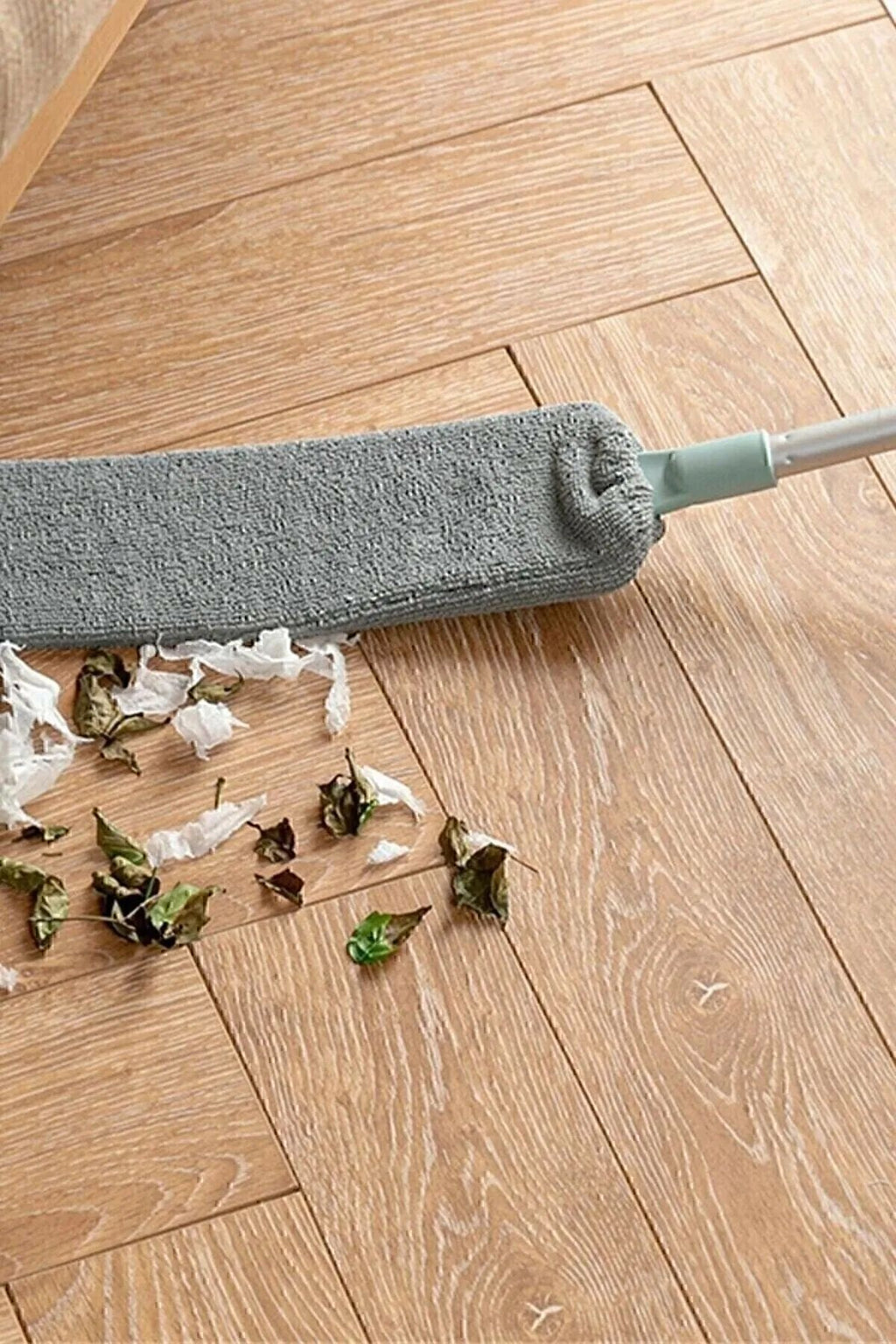 Venga (1 Yedek Bezli) Mikrofiber Girintili Yüzey Dip Köşe Raf Temizleme Mopu Toz Alma Fırçası