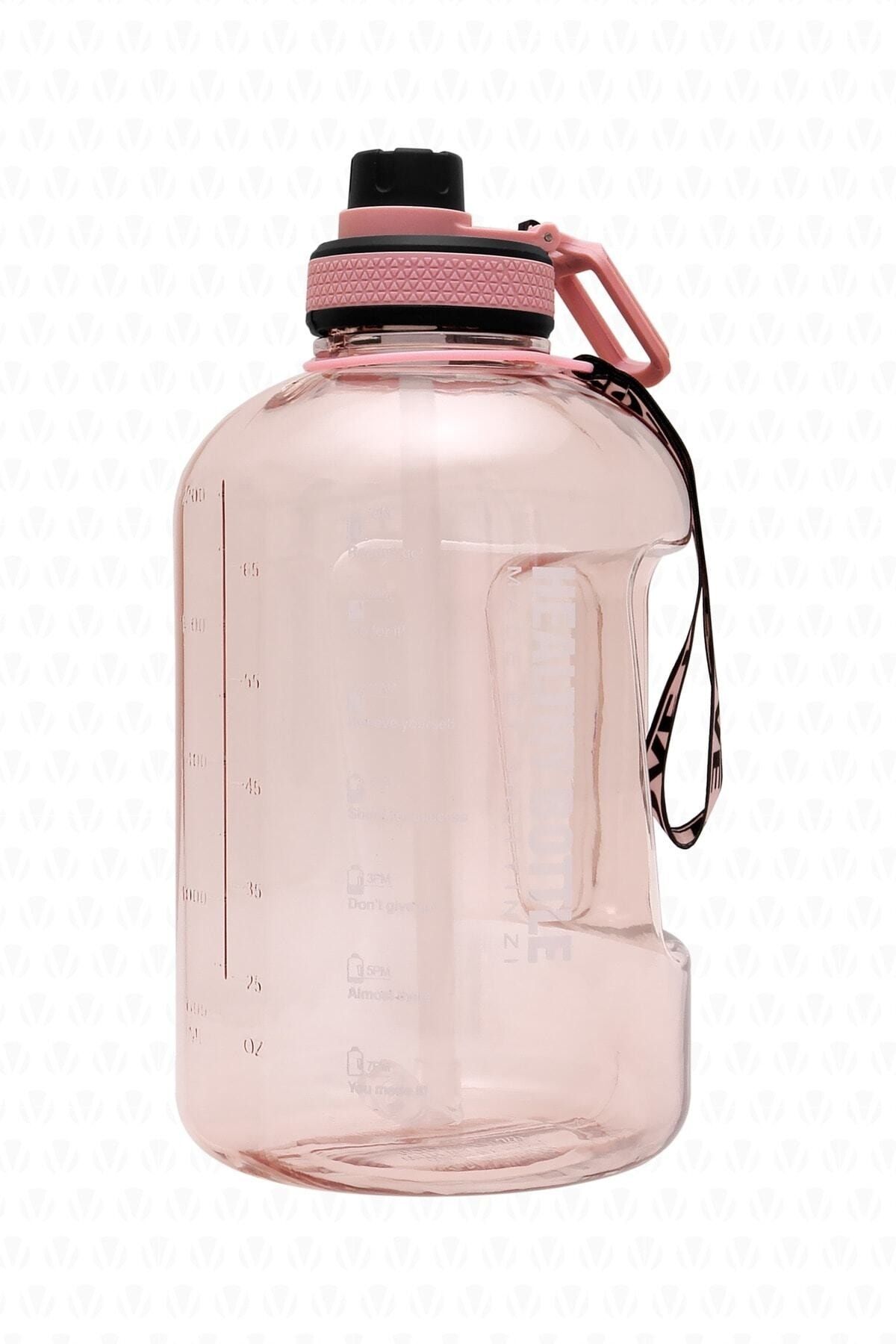 Winta Bpa Içermez Motivasyonel Su Matarası 2.5 Lt Pembe Su Matarası,su Şişesi,suluk