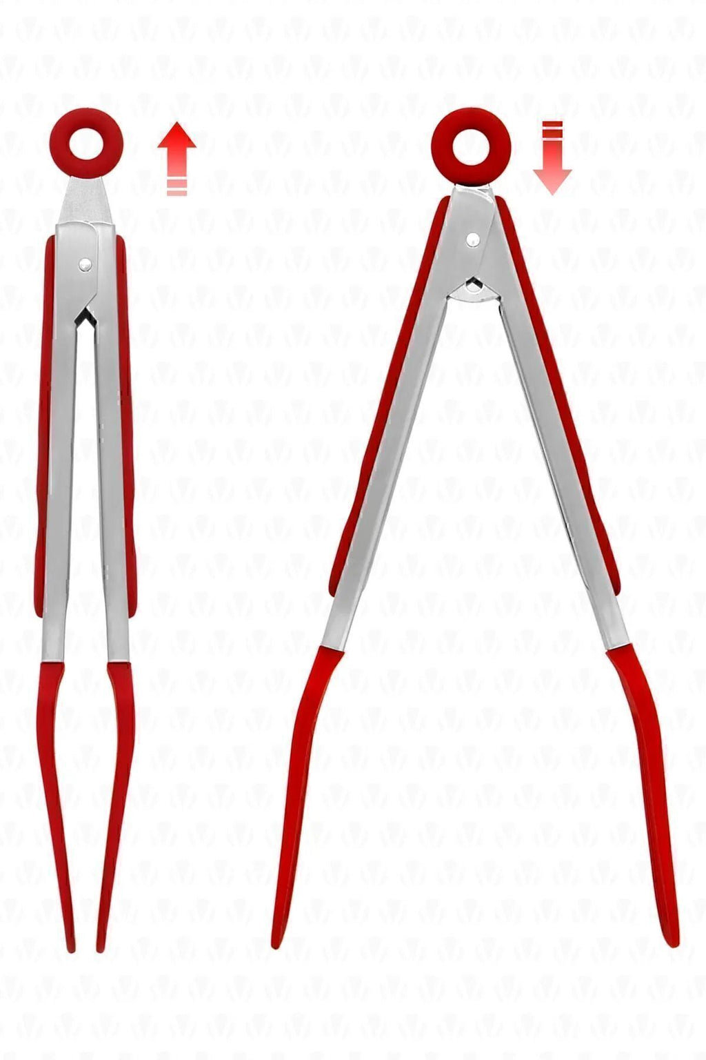 Clavis Metal Saplı Kilit Sistemli Smart Silikon Maşa Kırmızı