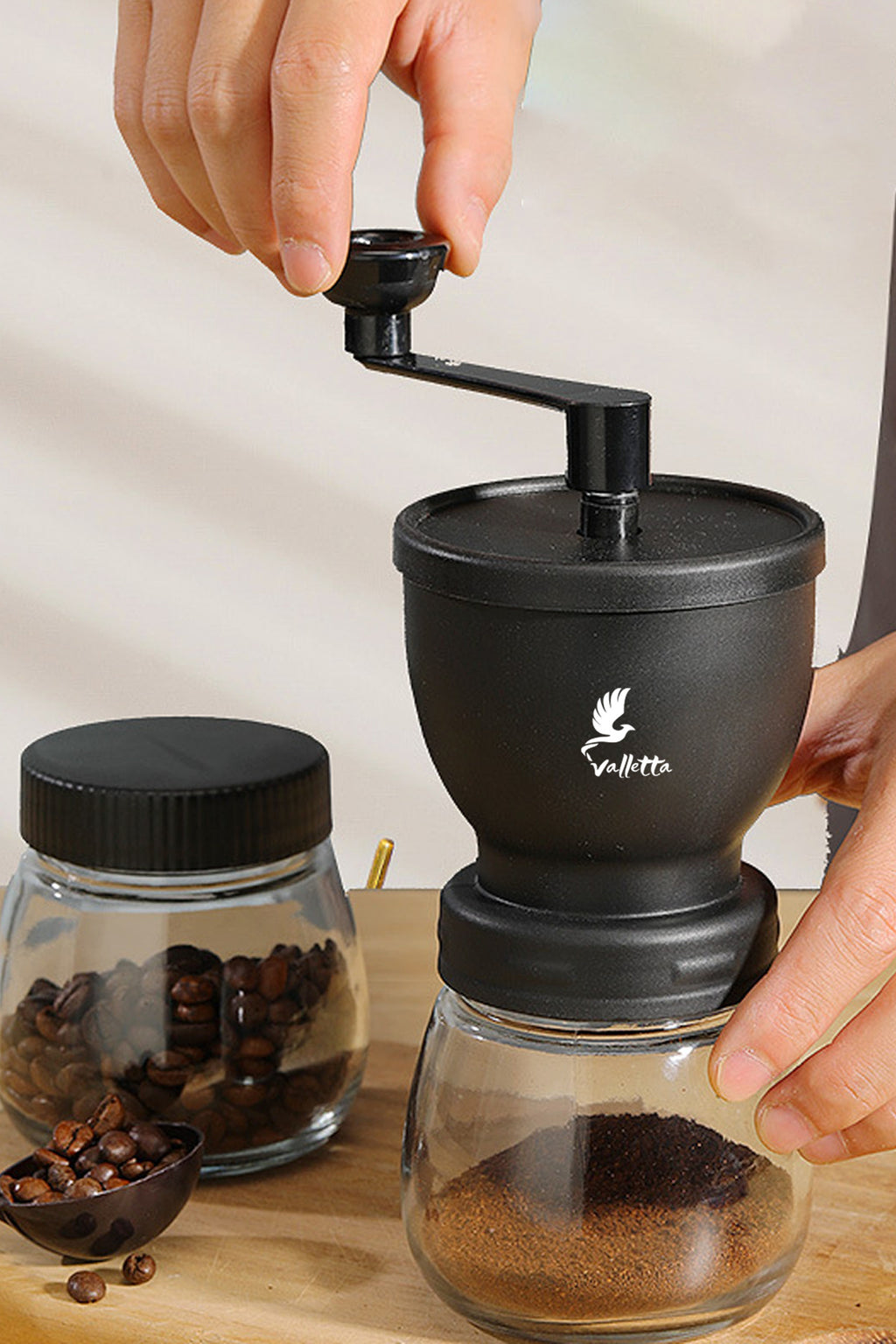 Matera Coffe Grinder Seramik Öğütücülü Cam Kahve Değirmeni Öğütücüsü