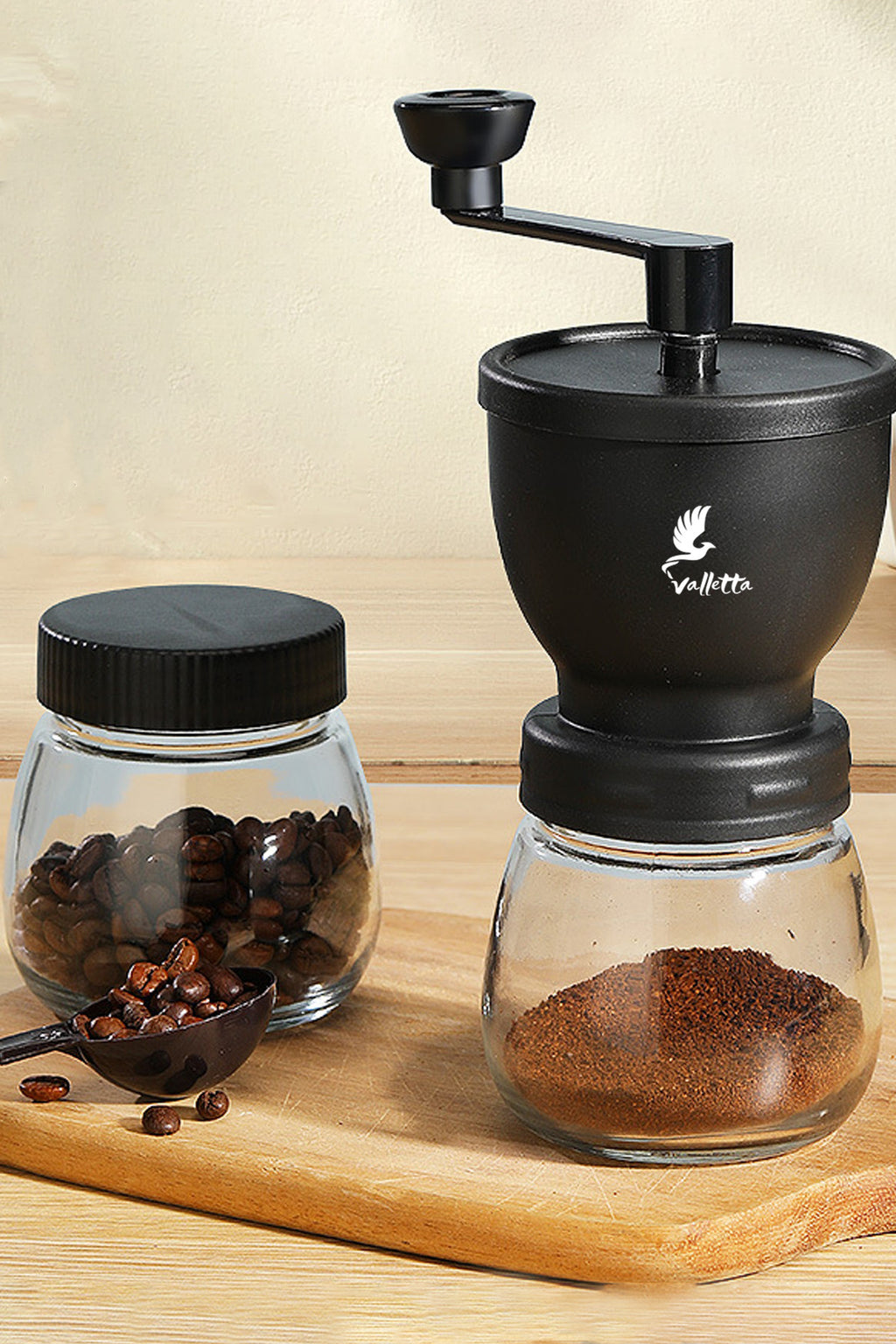 Matera Coffe Grinder Seramik Öğütücülü Cam Kahve Değirmeni Öğütücüsü