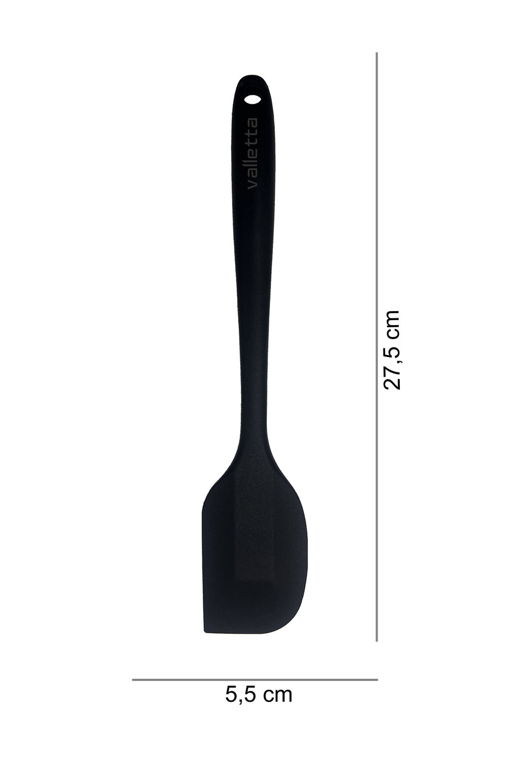 Tekli Isıya Dayanıklı Yanmaz Yapışmaz Silikon Spatula Siyah