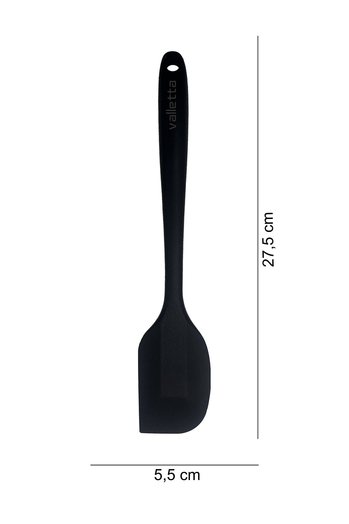 Tekli Isıya Dayanıklı Yanmaz Yapışmaz Silikon Spatula Siyah