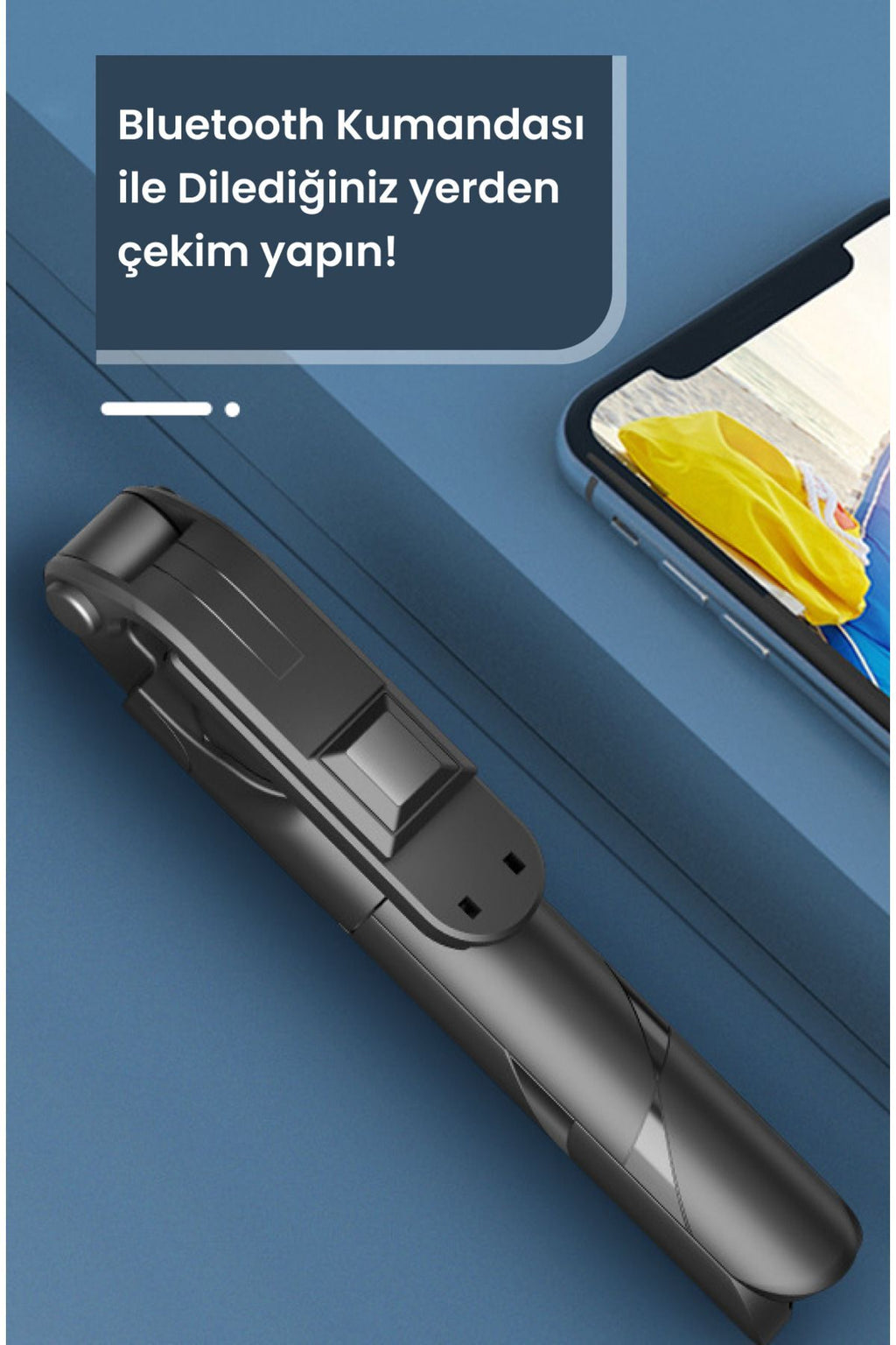 Bitonto Tripod Bluetooth Kumandalı Selfie Çubuğu Siyah
