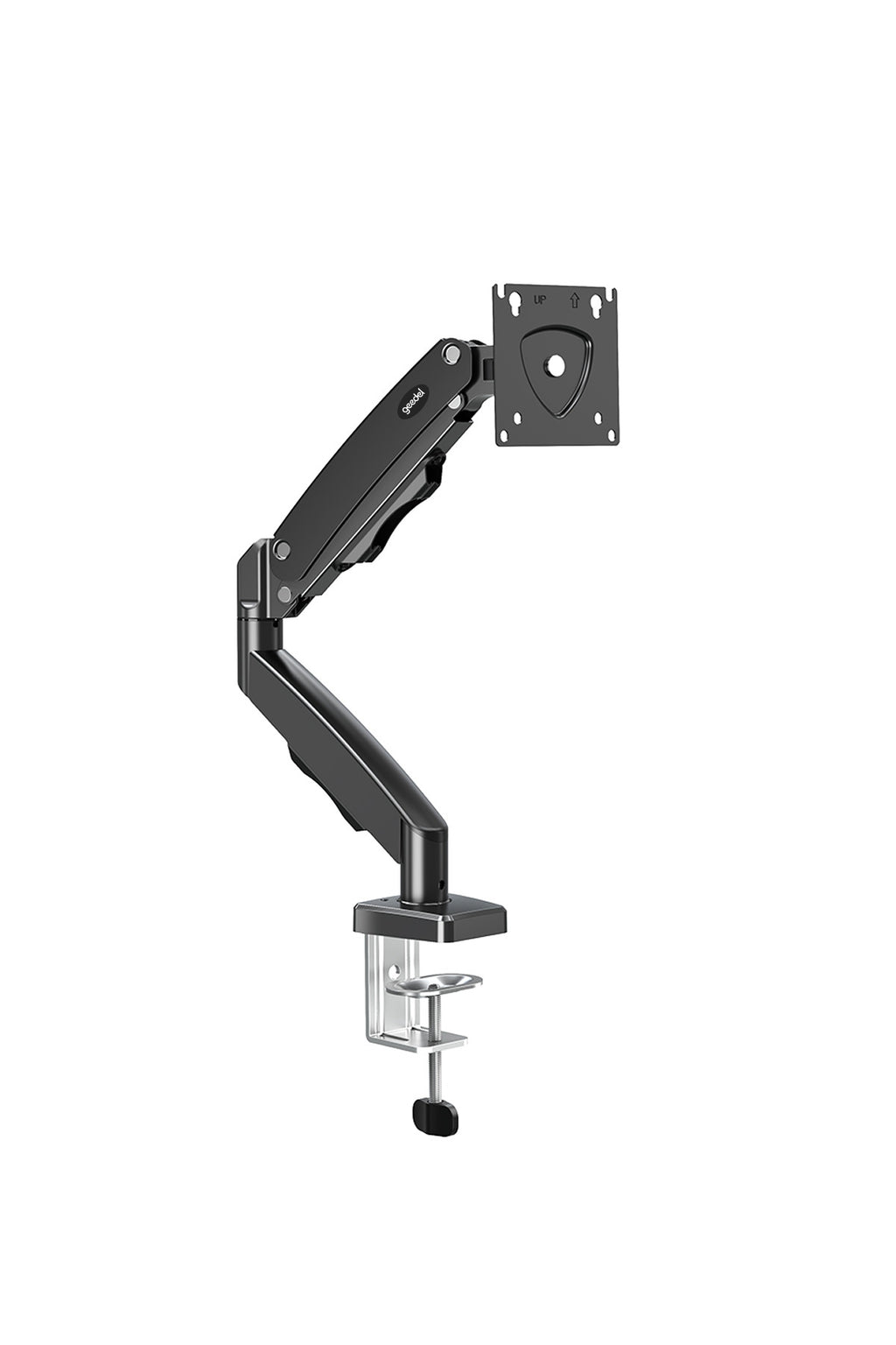 17-32 İnç Amortisörlü Monitör Kolu Tam Hareketli VESA Uyumlu Masa Kelepçeli Monitör Standı (2-9 kg) - Siyah