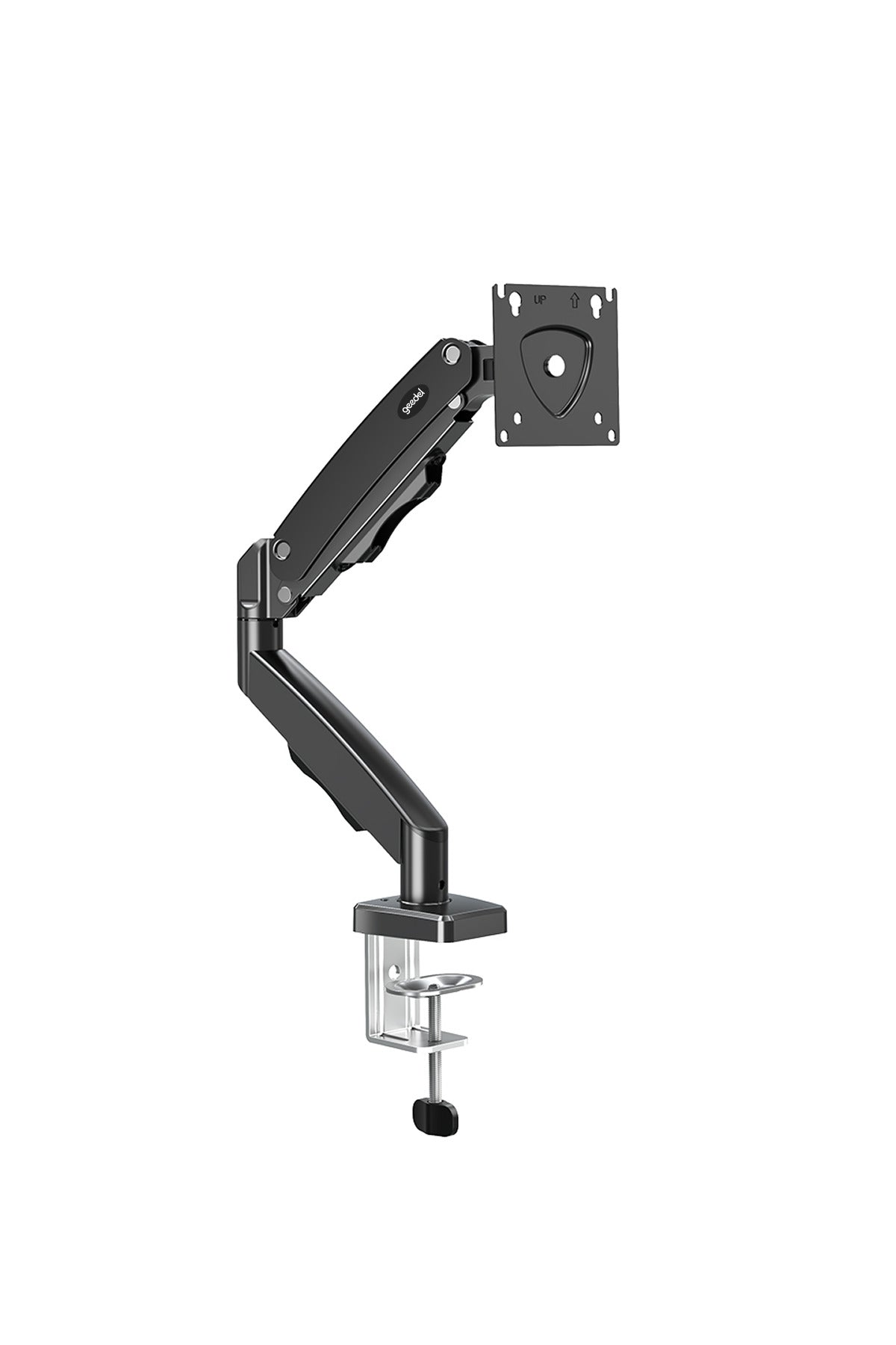 17-32 İnç Amortisörlü Monitör Kolu Tam Hareketli VESA Uyumlu Masa Kelepçeli Monitör Standı (2-9 kg) - Siyah