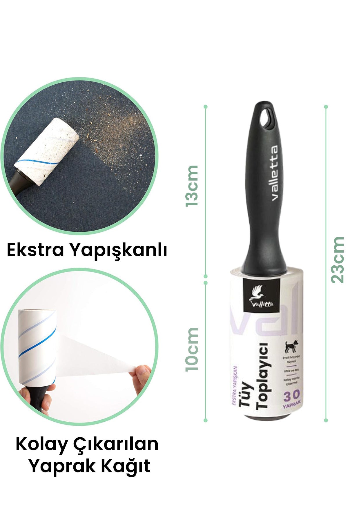 Alamos 12 Adet Yedek Rulolu Tüy Toplayıcı Toplam 360 Yaprak Yapışkan Kağıt