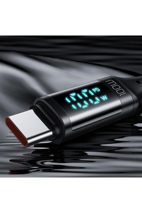 MCDODO CA-1100 100W TYPE-C TO TYPE-C DİJİTAL GÖSTERGELİ DATA-ŞARJ KABLOSU 5A 1.2M- SİYAH