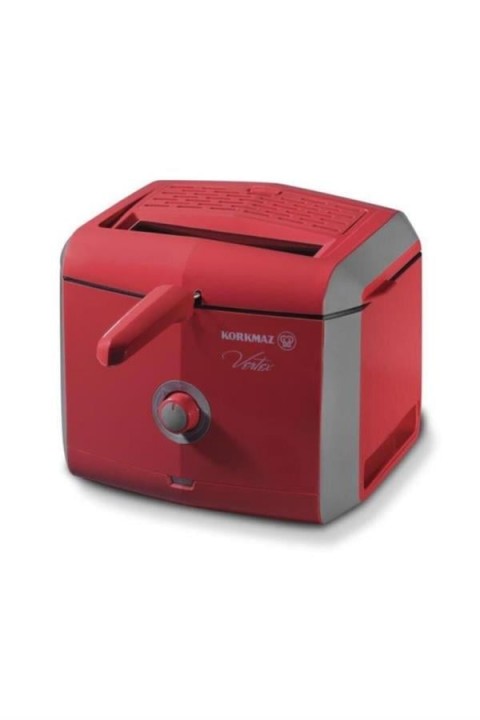 A486-02 Vertex 900 W 800 gr Isı Ayarlı Fritöz Kırmızı