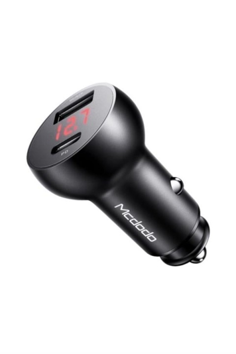 MCDODO CC-6810 30W 1XTYPE-C 1XUSB GİRİŞLİ PD3.0 HIZLI ARAÇ ÇAKMAK ŞARJ - SİYAH