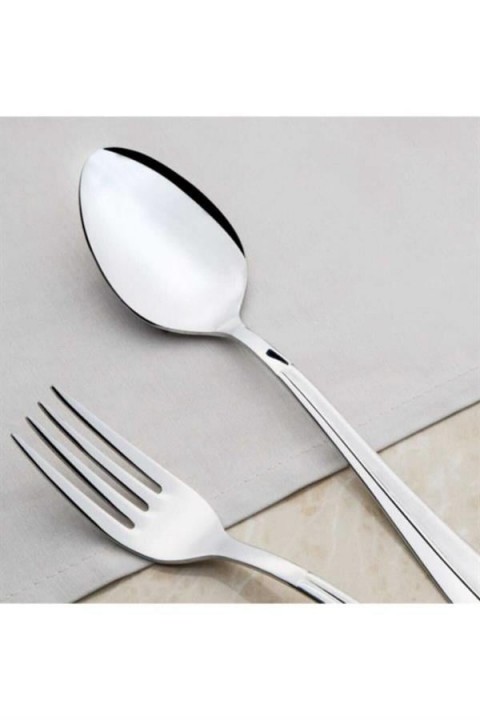 Saray Model 12 Adet Sade Tatlı Kaşık 18-10 304 1. Kalite