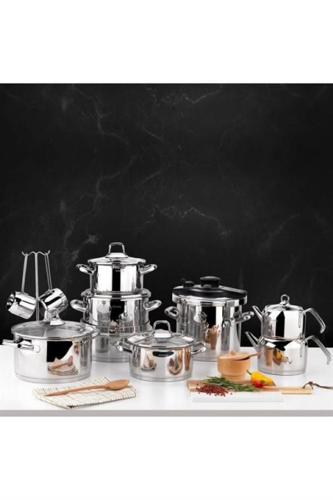 SCHAFER JEWEL ÇELİK ÇEYİZ SETİ -18 PARÇA İNOX