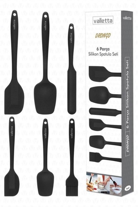 VALLETTA VLT1016 DRONGO 6'LI SPATULA SET SİYAH