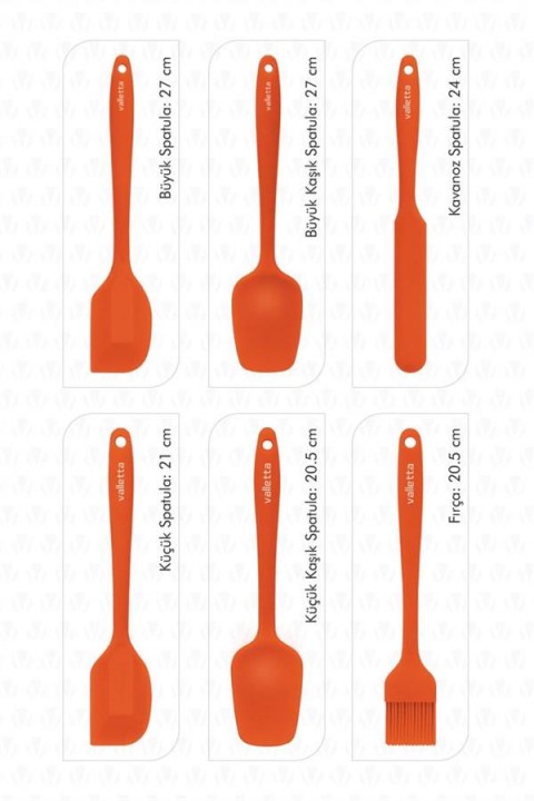 VALLETTA VLT1024 DRONGO 6'LI SPATULA SET TURUNCU