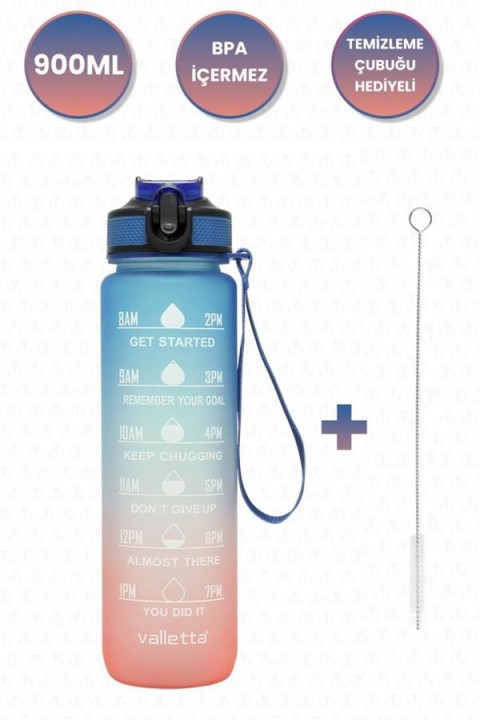 Fofana Bpa Içermez Motivasyonel Su Matarası 900 Ml Mavi Su Matarası,su Şişesi,suluk