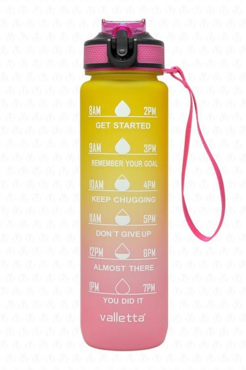 Fofana Bpa Içermez Motivasyonel Su Matarası 900 ml Pembe Su Matarası,su Şişesi,suluk