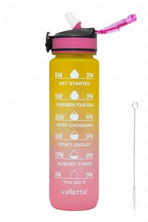 Fofana Bpa Içermez Motivasyonel Su Matarası 900 ml Pembe Su Matarası,su Şişesi,suluk