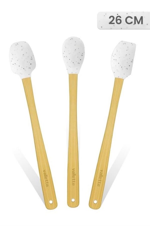 VALLETTA INDIGO VLT1516 SPATULA 3'LÜ SET - BEYAZ NOKTALI