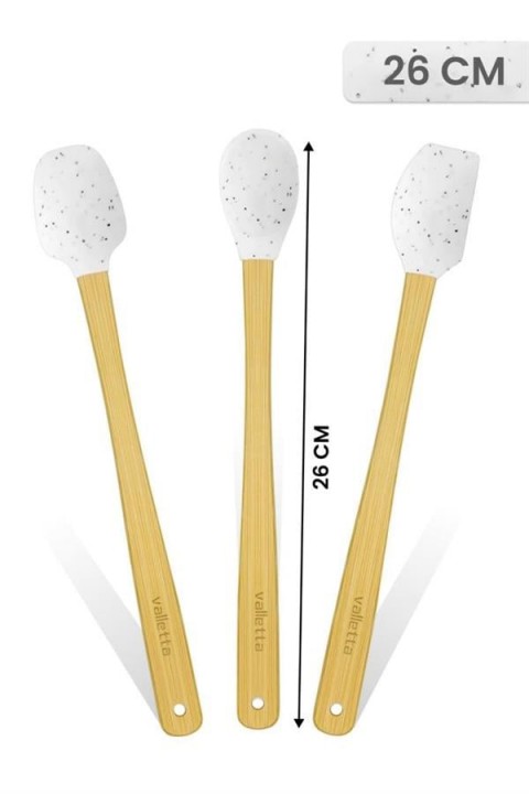 VALLETTA INDIGO VLT1516 SPATULA 3'LÜ SET - BEYAZ NOKTALI
