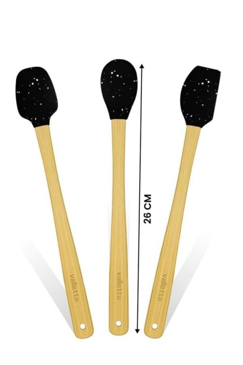 VALLETTA INDIGO VLT1520 SPATULA 3'LÜ SET - SİYAH NOKTALI