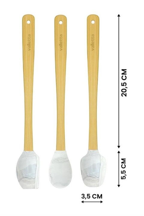 VALLETTA INDIGO VLT1522 SPATULA 3'LÜ SET - GRİ MERMER