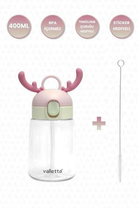 Kimbayo Bpa Içermez Çocuk Su Matarası 400 Ml Pembe Su Matarası,su Şişesi,suluk